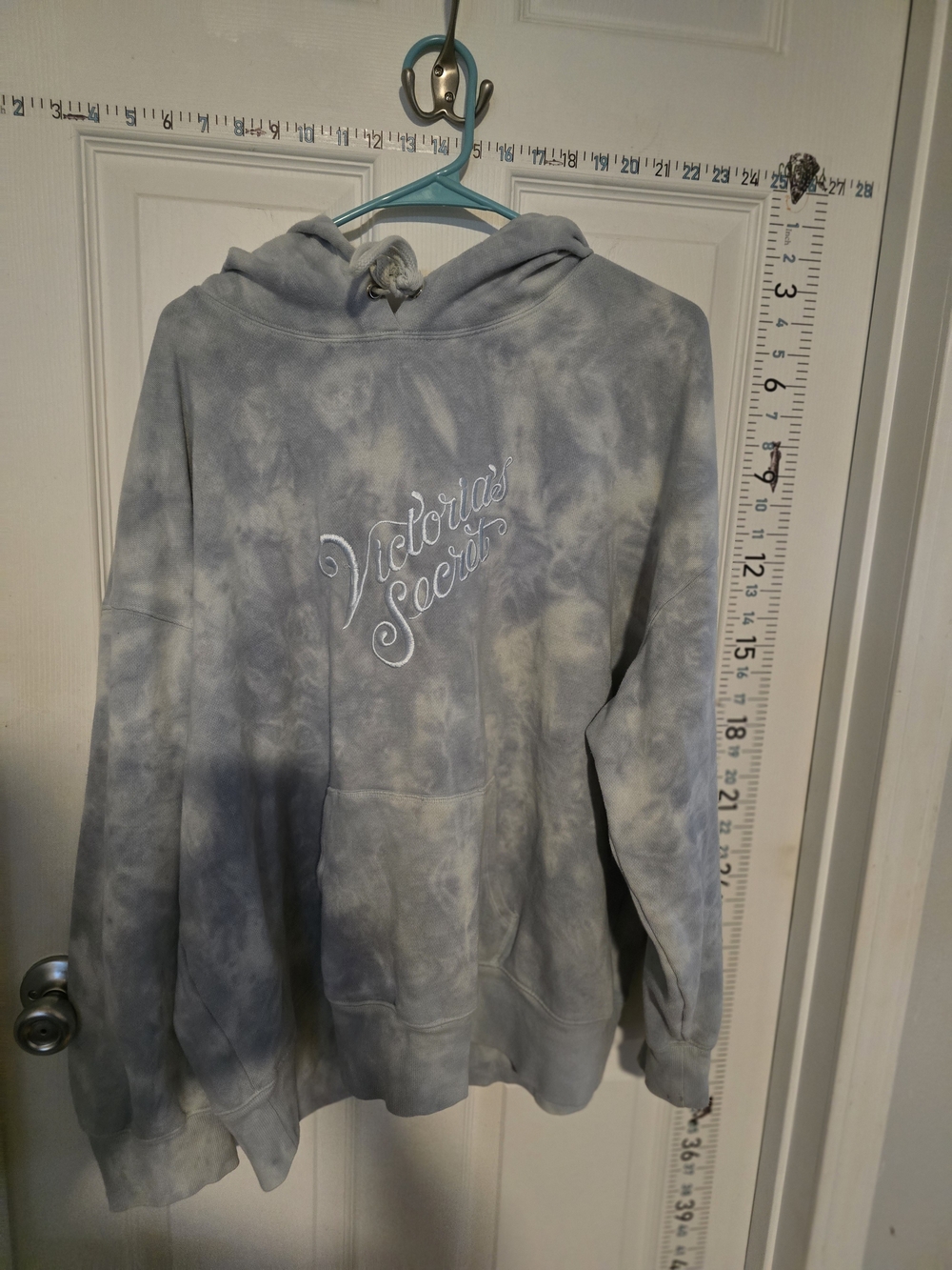 Victoria's Secret Girls' Blue Tie-Dye Hooded Sweatshirt